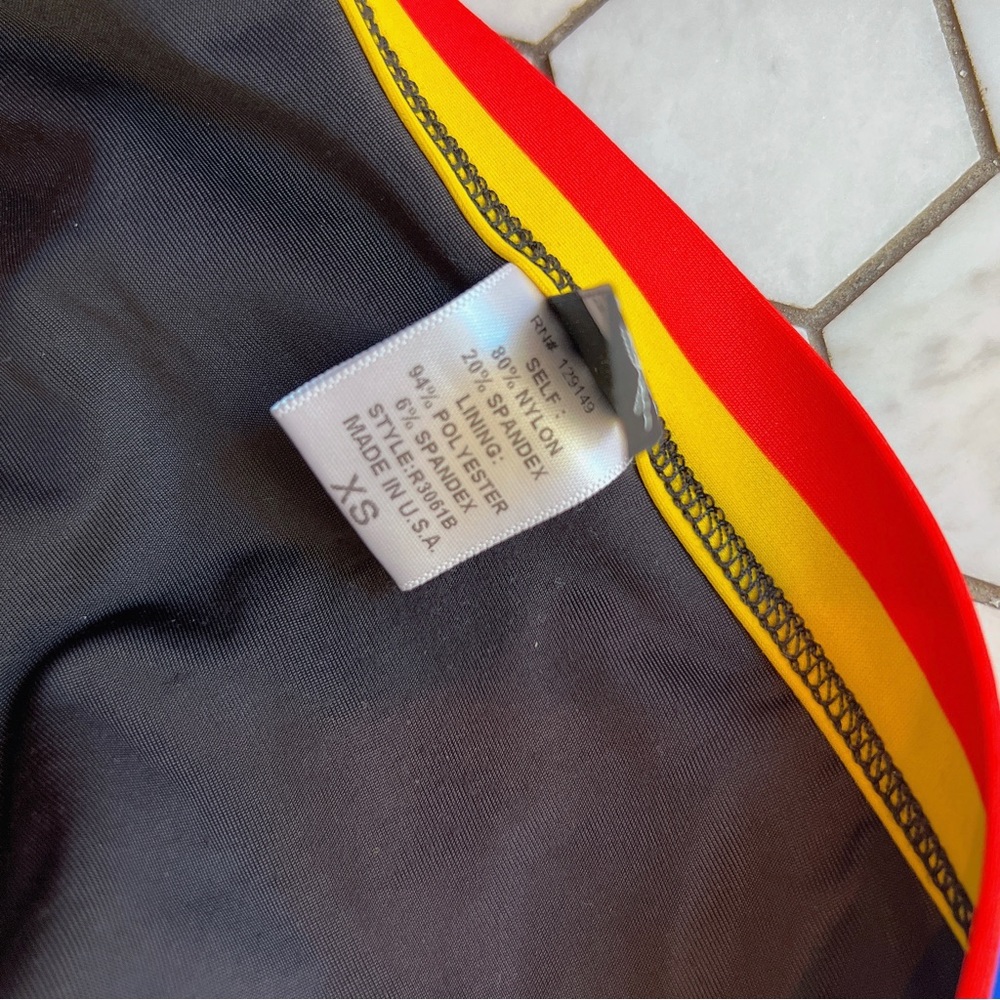 RIS-K Island Stripes Allure Bikini Top S + Horizon Bikini Bottom XS Swimwear - Picture 10 of 10